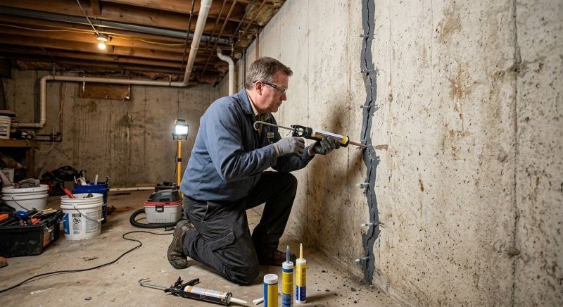 Basement Crack Repair in Cambridge, MA