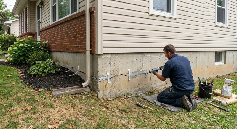 Cracked Foundation Repair in Hull, MA