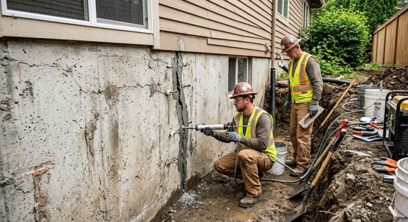 Cracked Foundation Repair in Westwood, MA