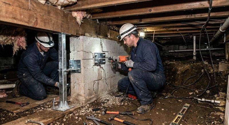 Crawlspace Foundation Repair in Wayland, MA