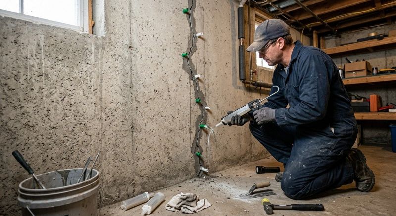 Foundation Crack Repair in North Billerica, MA