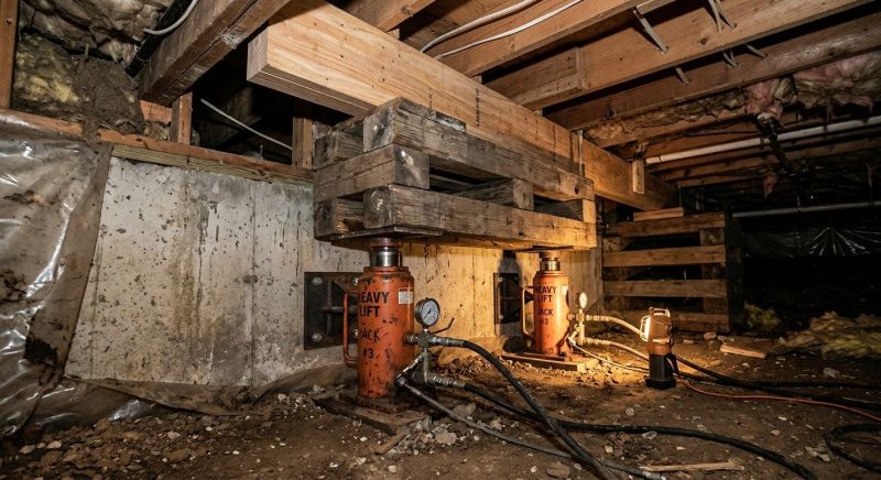 Foundation Jacking in Stoneham, MA