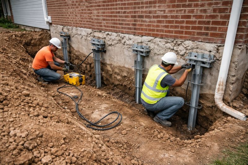 Helical Piers Installation in Cambridge, MA