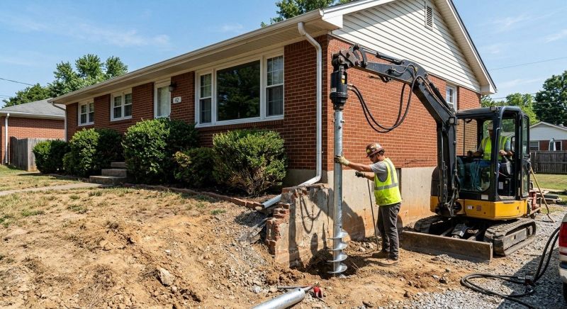 Helical Pile Installation in Cambridge, MA