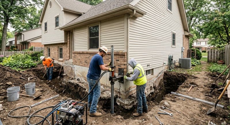 House Foundation Repair in Dedham, MA