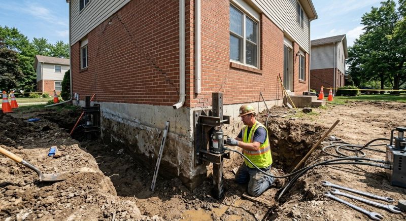 Sinking Foundation Repair in Boston, MA