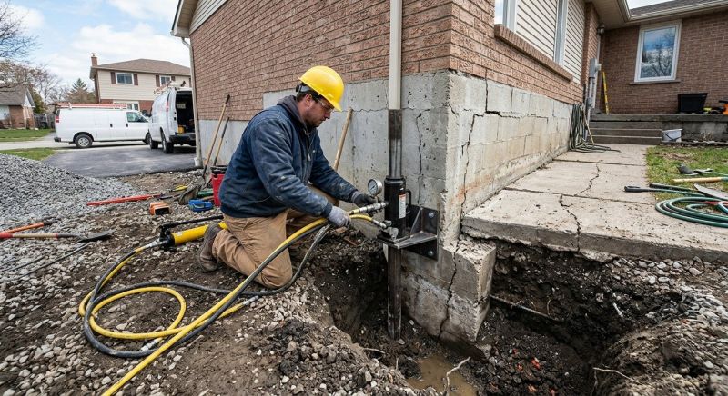 Sinking Foundation Repair in North Chelmsford, MA