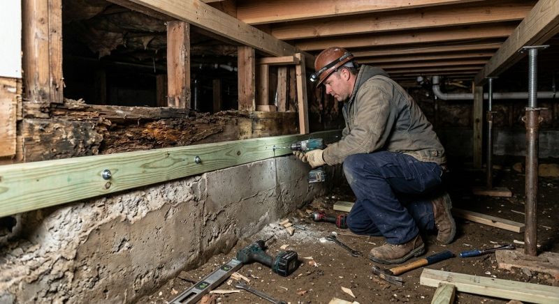 Sinking Foundation Repair in Quincy, MA