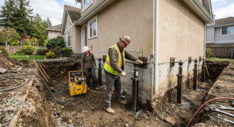 Sinking Foundation Repair in Somerville, MA